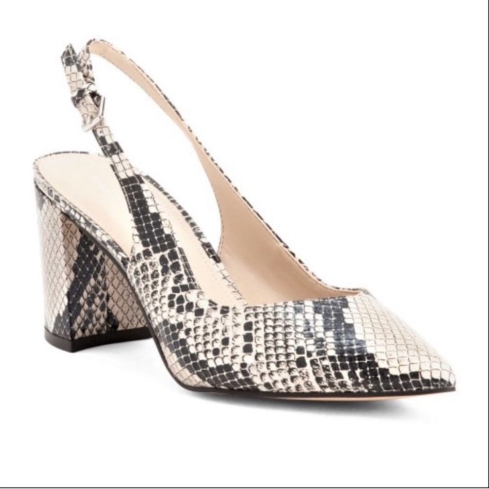 Marc Fisher Catling Slingback Heel Snakeskin Print